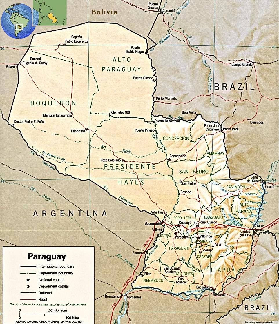 巴拉圭地图